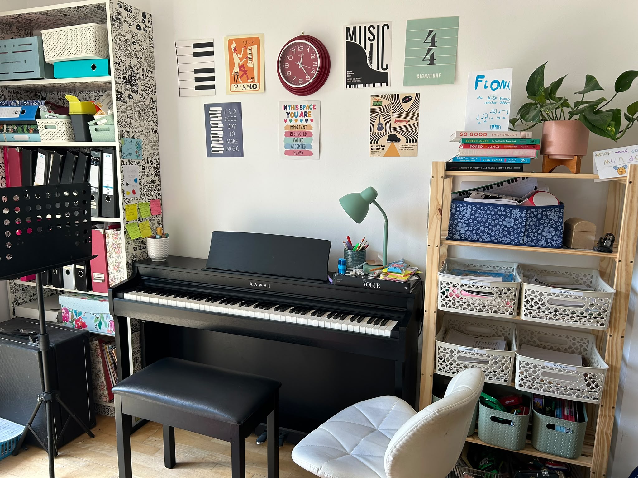 Fiona's piano teaching studio in Meanwood, Leeds